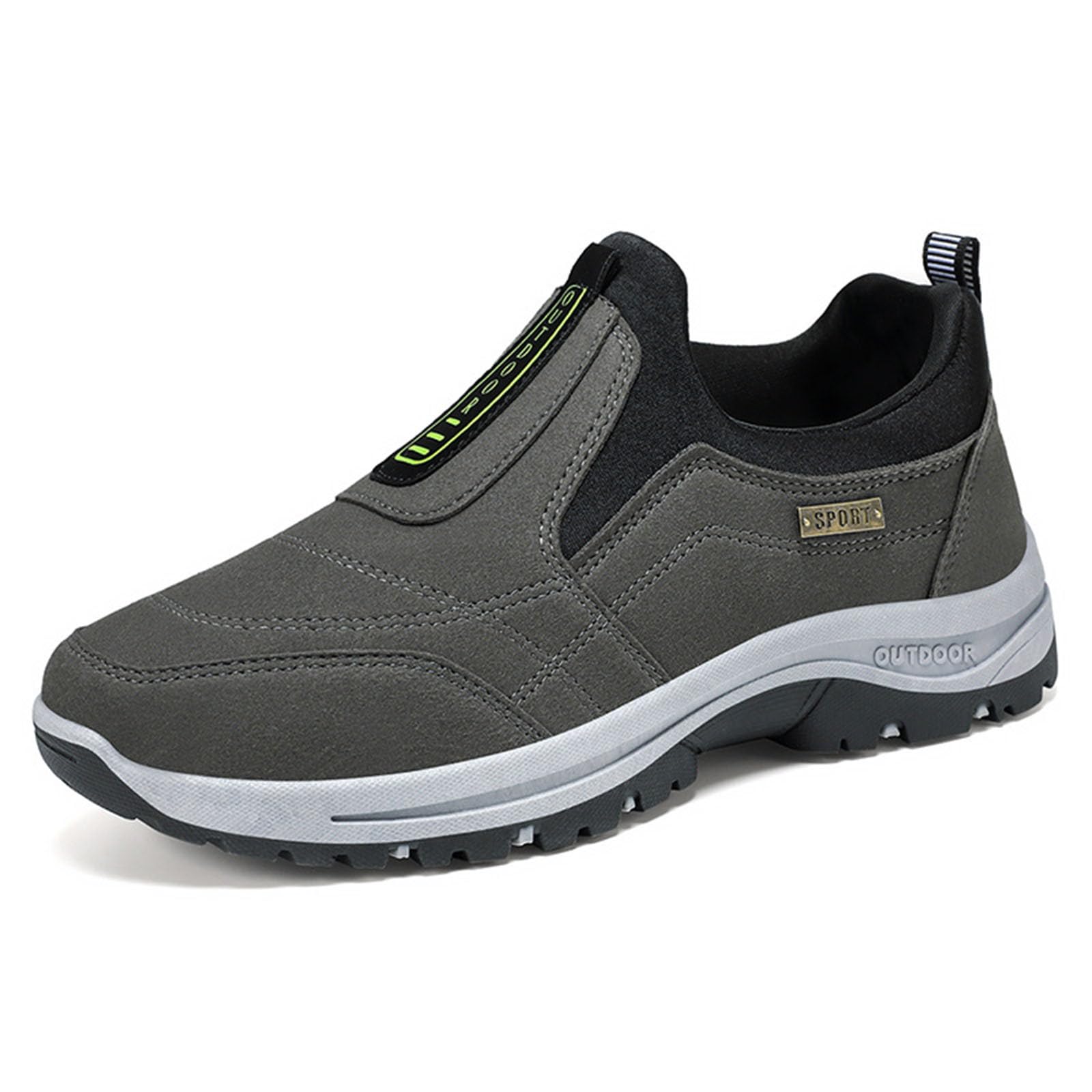 Zapatos para Caminar para Hombre, Zapatillas de Senderismo al Aire Libre, Zapatos de Senderismo sin Cordones para Hombre, Zapatos Ortopédicos, Zapatos Ligeros para el Trabajo