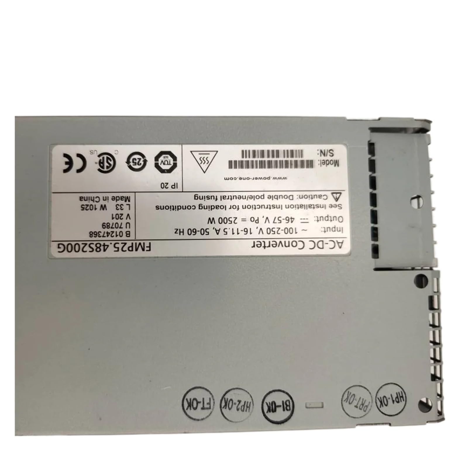 BRODEFUP 2500W For POWER-ONE GUARDIAN 48 48V/50V/50A Power Module AC-DC FMP25.48S200G