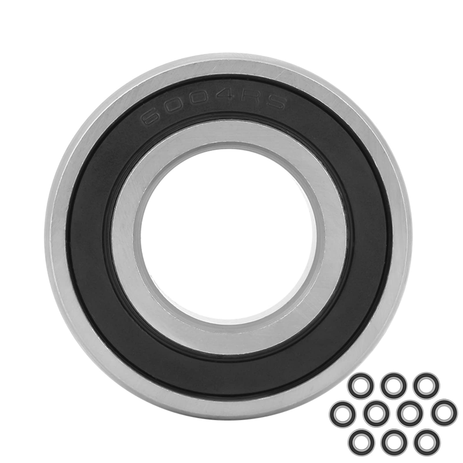 10pcs 6004-2RS1 Scellé scellé Scellé Baule à Billes - Steel, Faible Bruit, Longue Durée de Vie - Pour un Petit Passe-temps D'arbre/Stick de Passe-temps