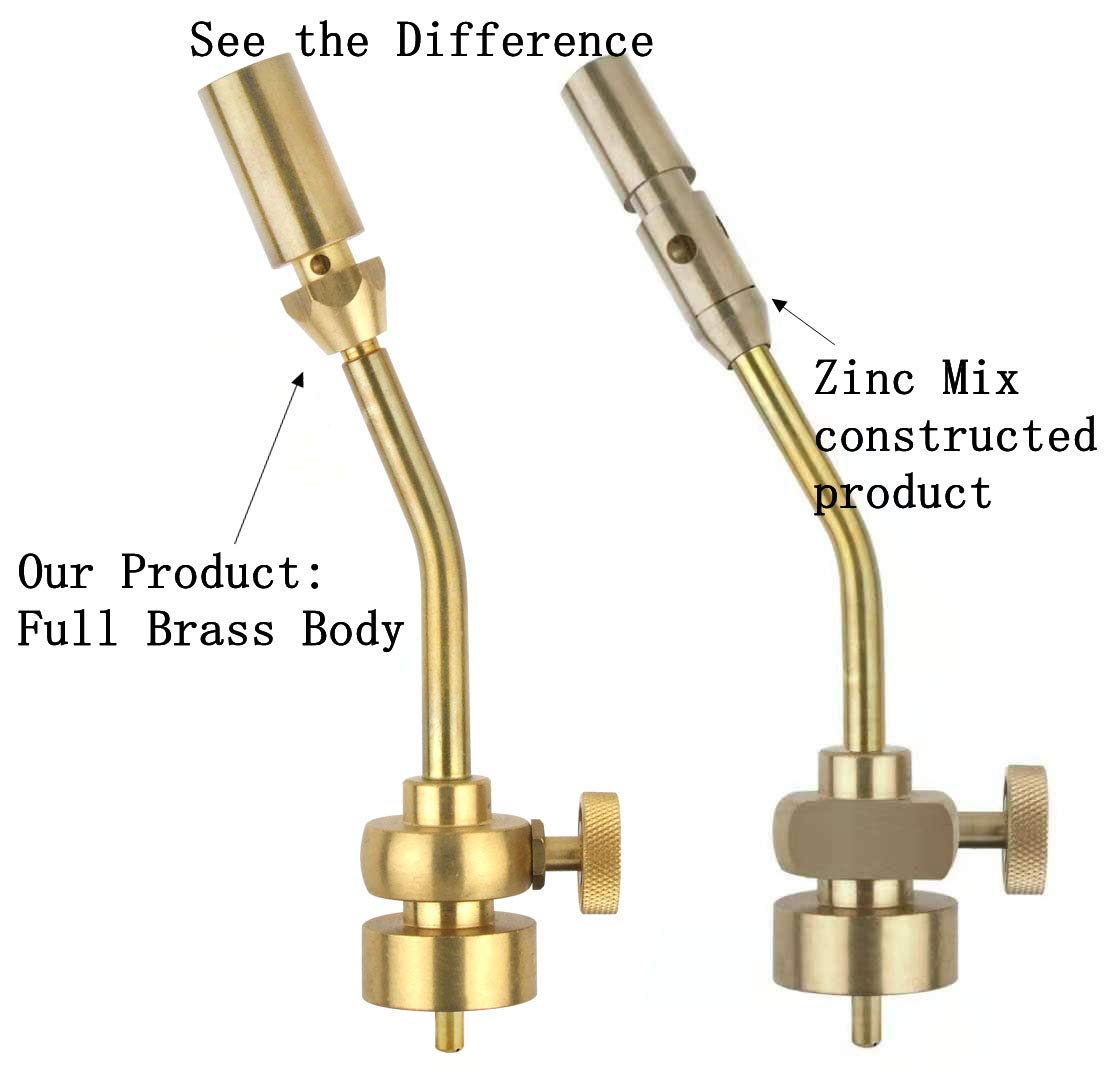 BLUEFIRE Solid Brass Jumbo Pencil Flame Gas Welding Torch Head Nozzle