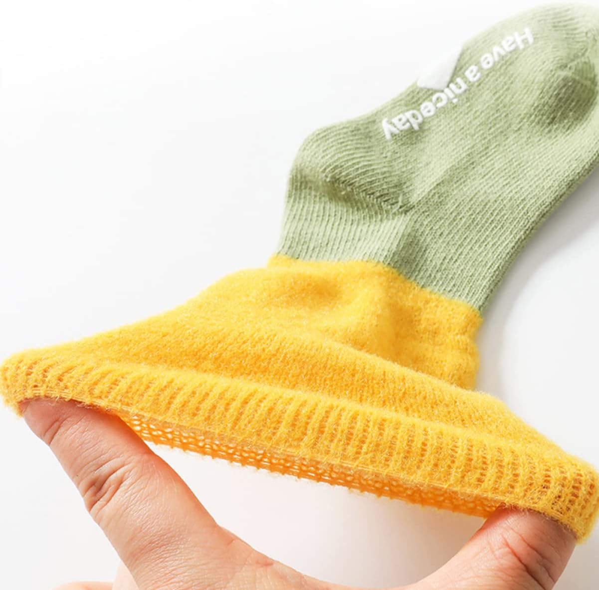 COLLBATH 3pairs Non Slip Socks for Toddlers Thermal Socks Grips Boy Girl Walking Boys Girls Non Slip Floor