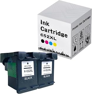 652xl Cartuchos de tinta de alto rendimento Substituição compatível para tinta HP 652xl Black and Color Combo Pack Funciona com Deskjet 1115 1118 2135 2138 3636 3638 2Black