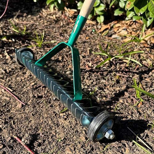 Lawn Aerator Scarifier with Handle, Effective Manual Lawn Grass Soil ...