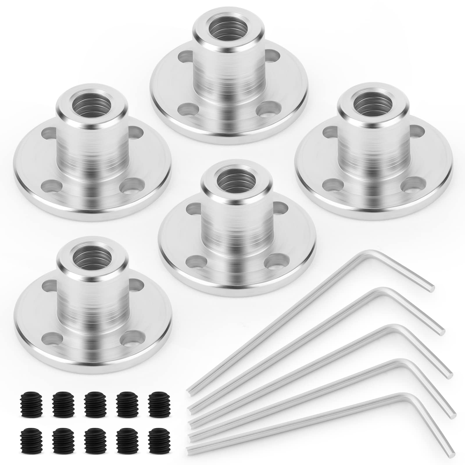 5PCS 5mm Flange Coupling, Motor Shaft Coupler, Flanged Shaft Mount, for DIY Handmade Model