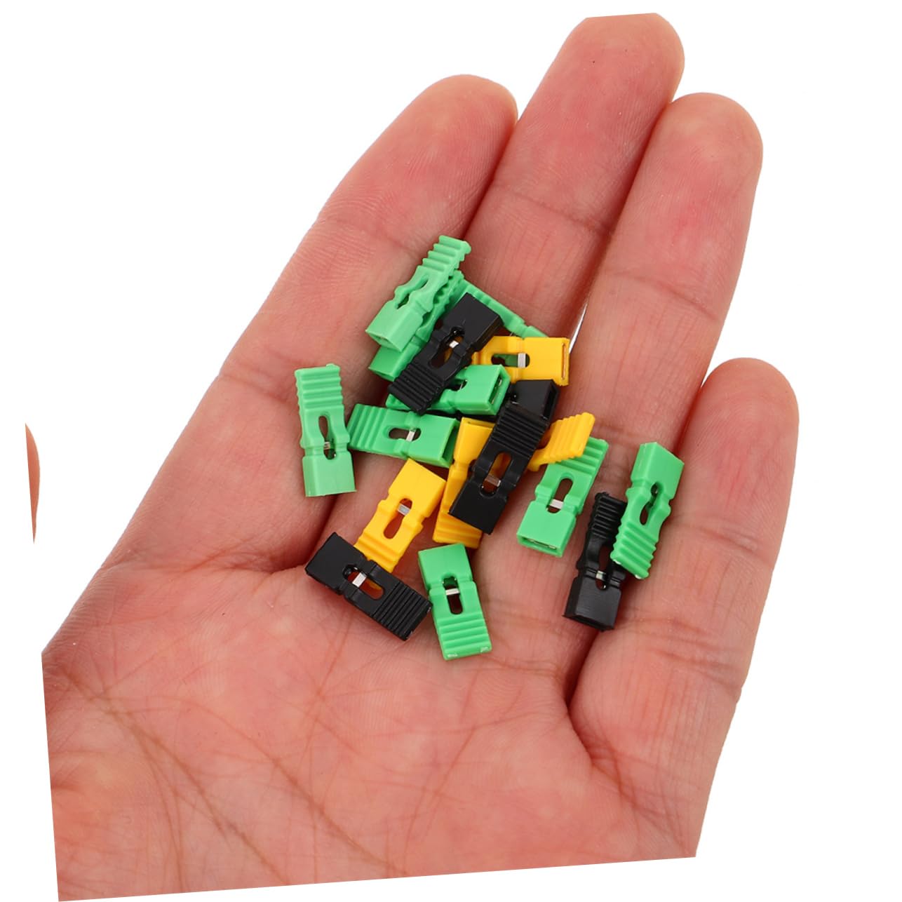 GLEAVI 30pcs Capuchons de Shunt de Court-Circuit en Plastique, Conception Ouverte et Fermée, Connexions Rapides et Déconnexions Faciles Réparation de Cartes Électroniques et Projets DIY