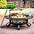 Verdeluxe 42 Inch BBQ Fire Pit with 2 Grills,3-in-1 Outdoor Round Metal Fire Pit Table with Lid,Fire Poker,Large Outdoor Wood Burning Firepits for Outside,Picnic,Bonfire Backyard Patio(Black)