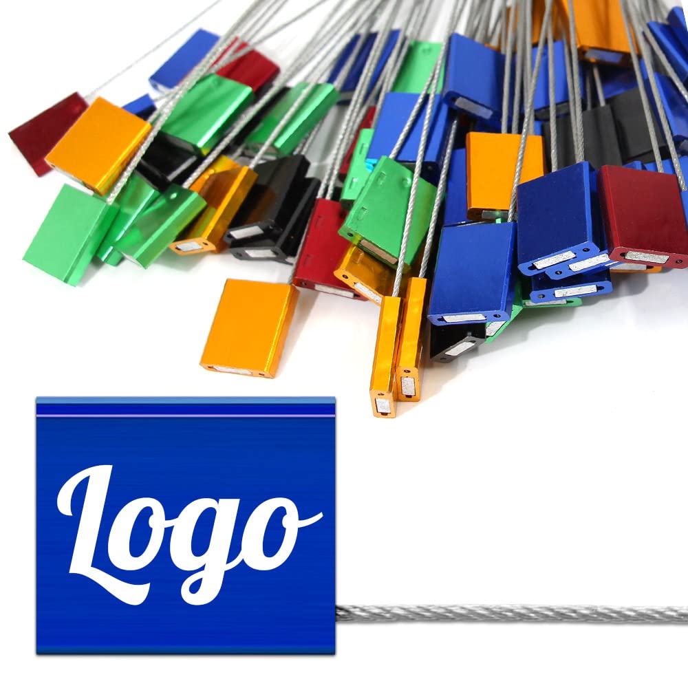 30 Plomben Personalisiert Sicherheitssiegel aus Metall Personalisiert Einwegschlösser aus Aluminiumlegierung für LKW Logistik
