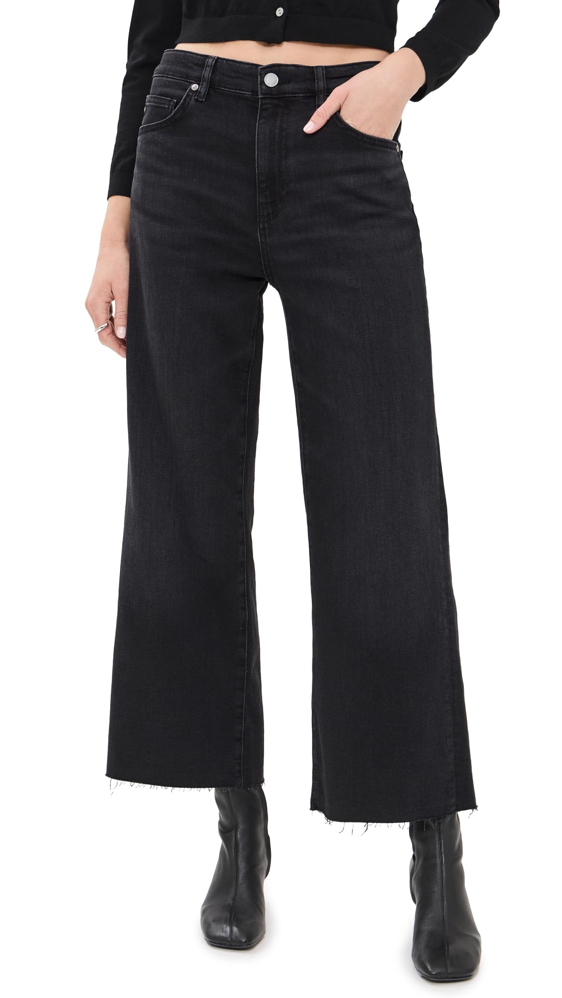AG Adriano Goldschmied Women's Saige Wide Leg Crop Jeans