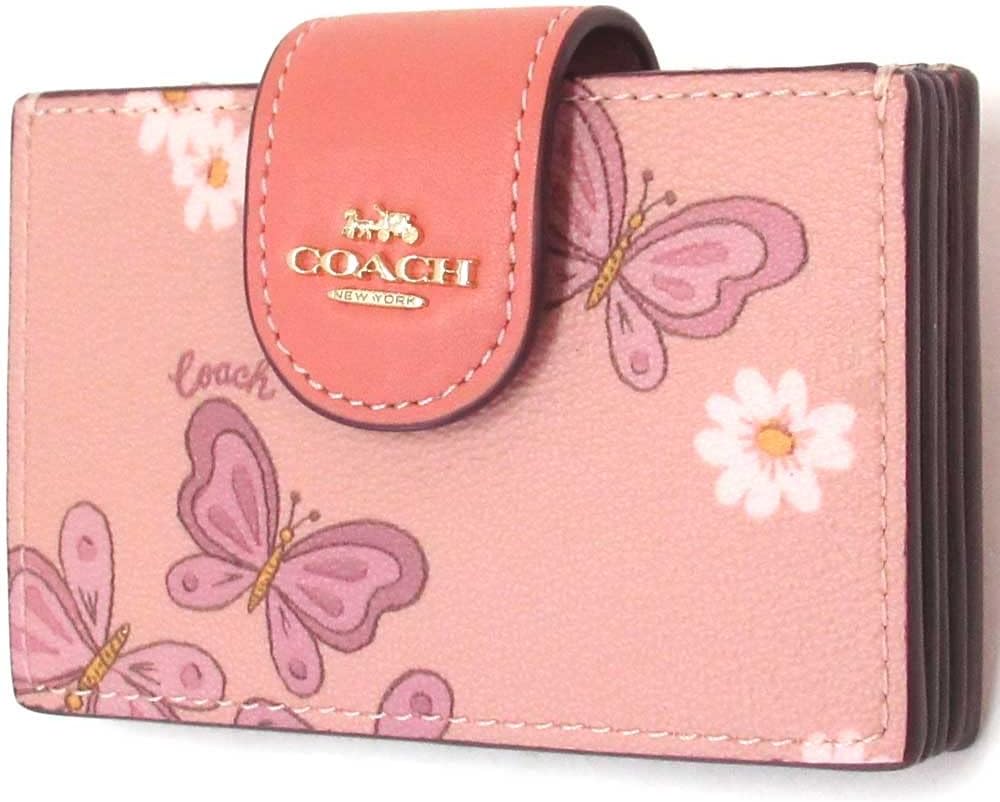 Coach Accordion Card Case in Lovely Butterfly Print Style