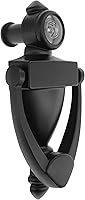 TB-SENROCA 5-Inch Matte Black Door Knocker with 180° Peephole - Stylish Front Door Security Viewer
