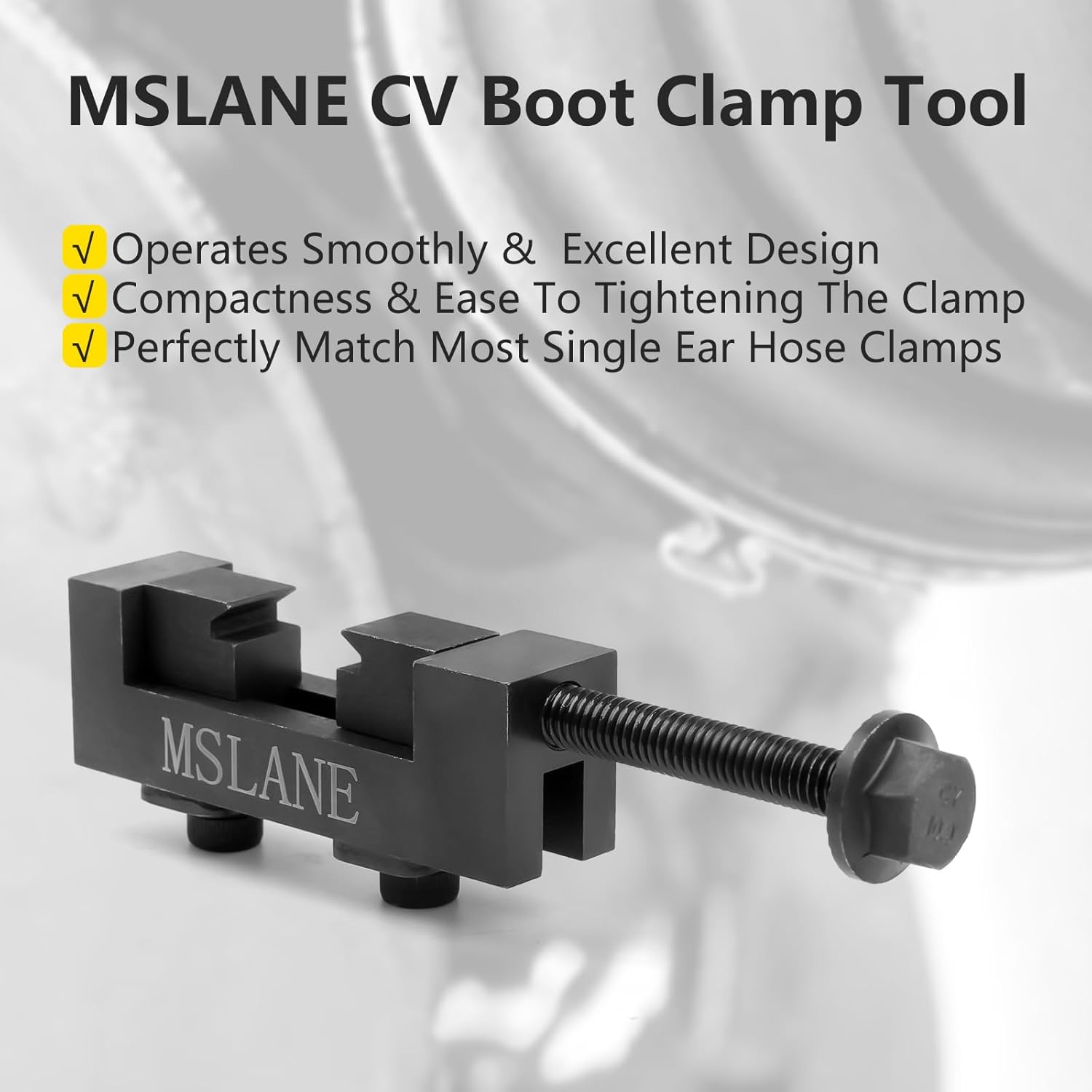 CV Axle Boot Clamp Pliers, CV Boot Clamp Tool with 10PCS Stainless Steel CV Joint Boot Band Clamps for Most Cars