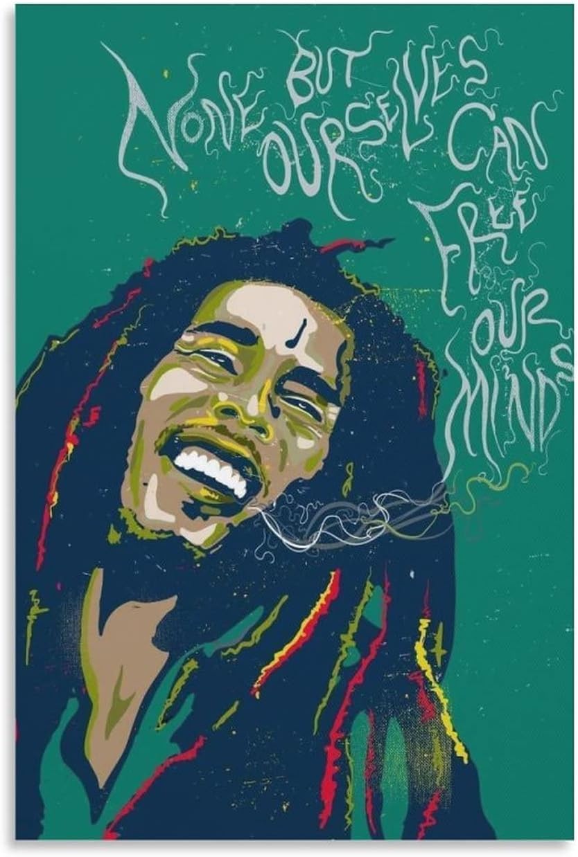 Amazon.co.jp: ロックシンガーボブマーリーポスター装飾キャンバス絵画