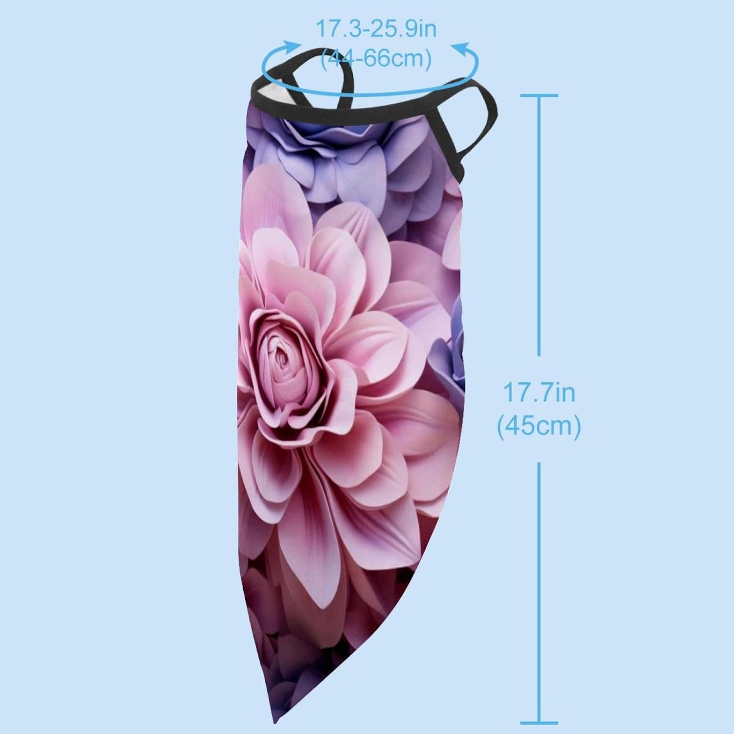 4 Pieces Flower Petal Balaclava Ski Mask, Motorcycle UV Protector Scarf, Summer Cooling Neck Gaiter for Men/Women