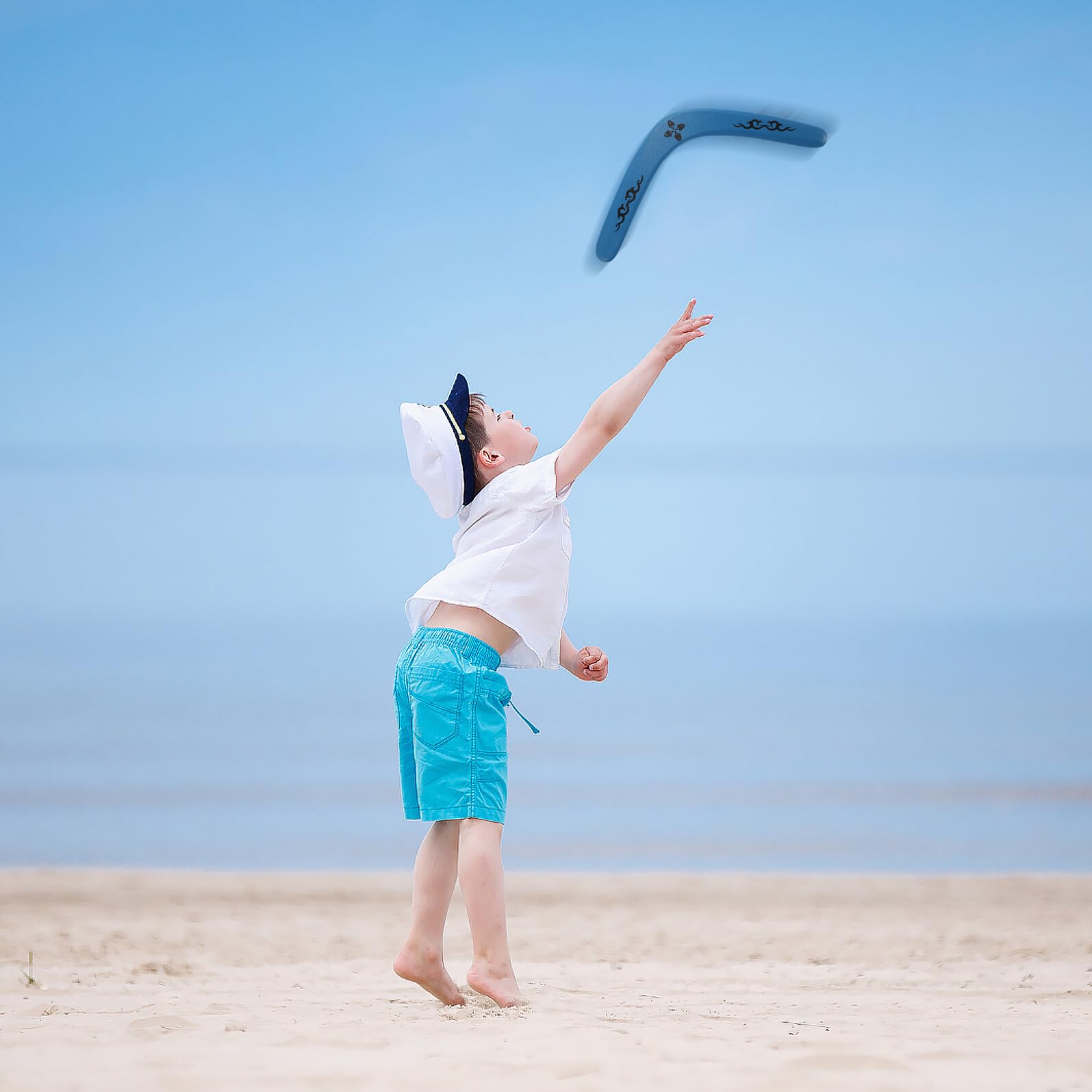 Anneome Boomerang in Legno Professionale a Forma di V, Giocattolo Creativo da Esterno per Bambini e Adulti, Resistenza Elevata per Giochi All'aperto in Parco e Campi Sportivi