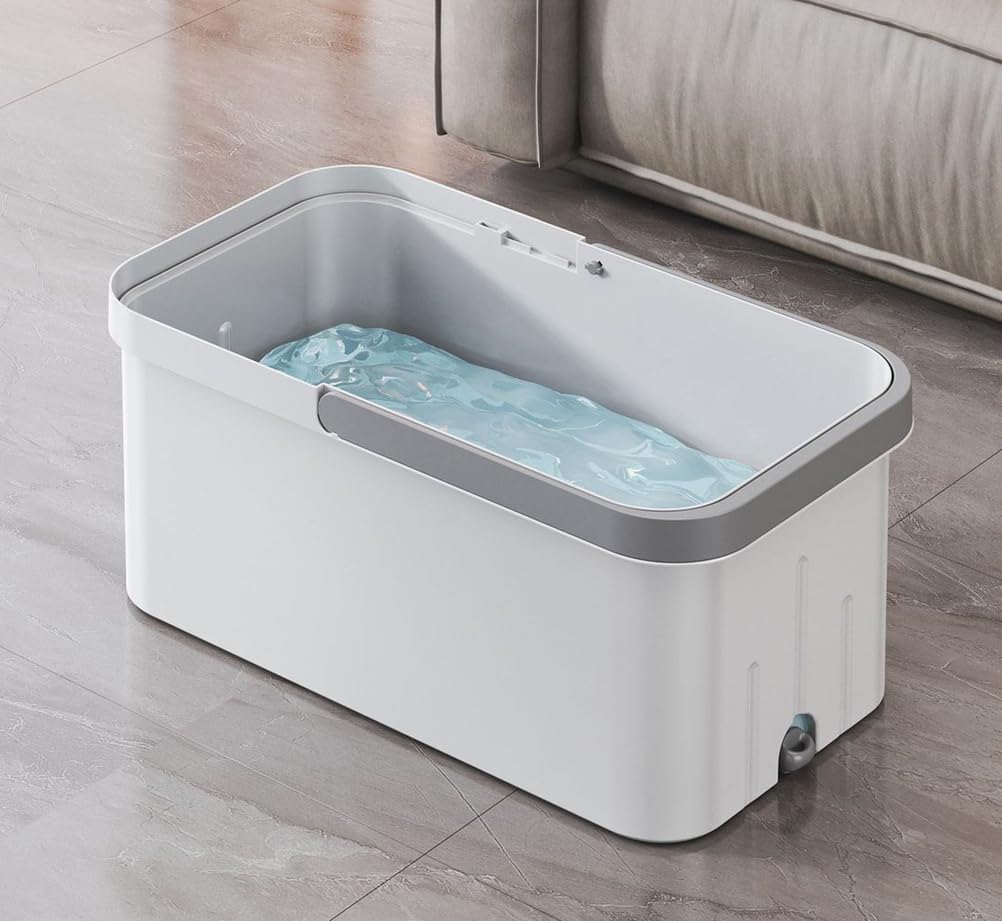 Spin Mop and Bucket Set for Home - 360° Spinning Mop and Stainless Steel Bucket, Adjustable Handle, 6 Microfiber Mop Heads, Easy Moving