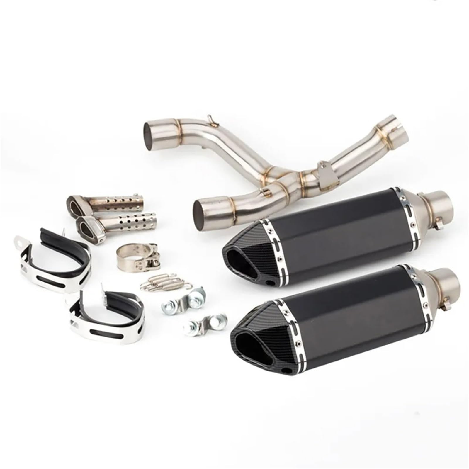 Scarico moto Silenziatore di scarico per moto in carbonio connettore tubo centrale completo Slip On per CRF450 R per RX 2015-2016 per CRF450(G)