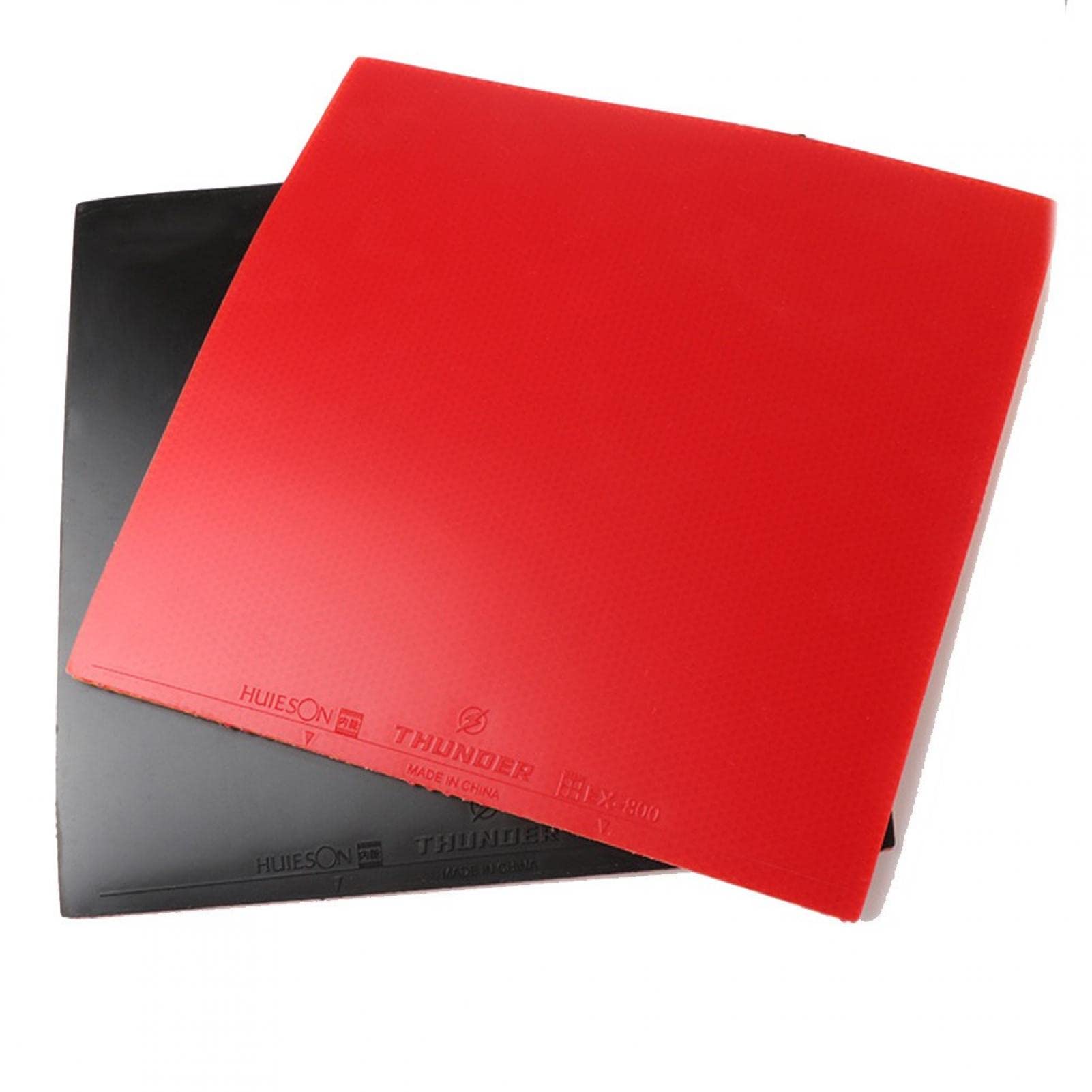 Revanche De Raquette Ping-pong – Caoutchouc + éponge 2,2 Mm, Dureté 42-45, Noir/rouge, Pour Jeu Complet