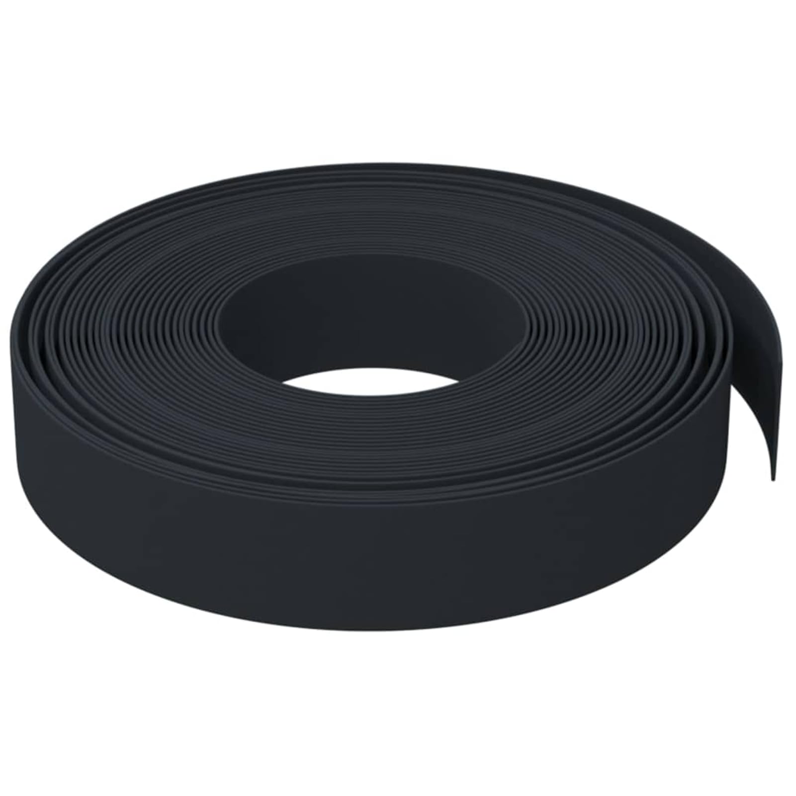 Bordo per prato, 4 pezzi, nero, 10 m x 10 cm, in polietilene, flessibile per aiuole, aiuole e laghetti, resistente ai raggi UV, resistente alle intemperie