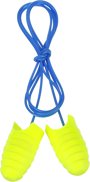 3M Ear Plugs, 200/Box, E-A-Rsoft Grippers 312-6001, Corded, Disposable, Foam, NRR 31, Drilling, Grinding, Machining, Sawing, Sanding, Welding, For Larger Ear Canals, 1/Poly Bag