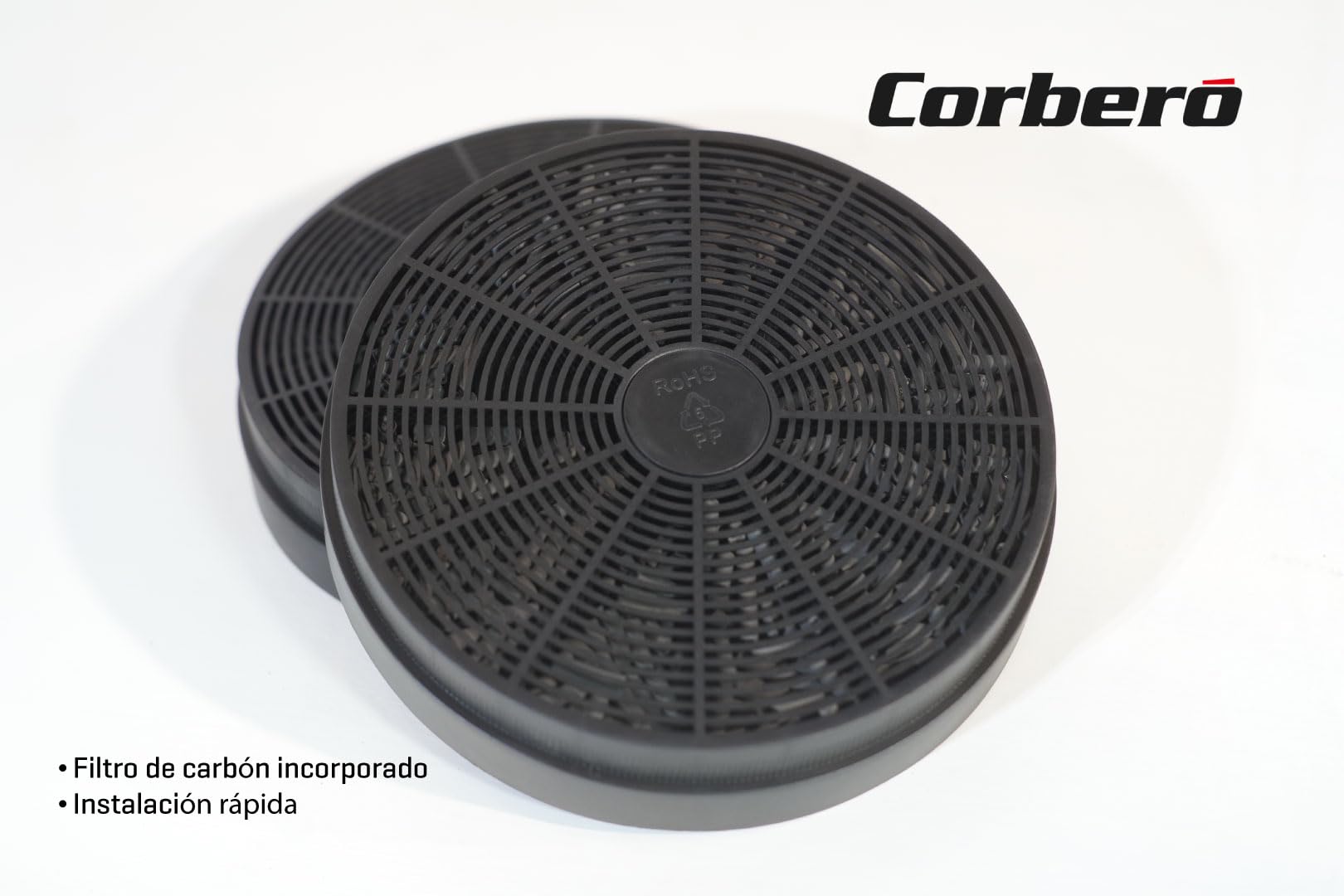 Cappa isola, 90 cm, portata 1000 m3/h, Inox, 3 velocità, filtro alluminio 3 strati, filtro carbone, efficienza energetica A++