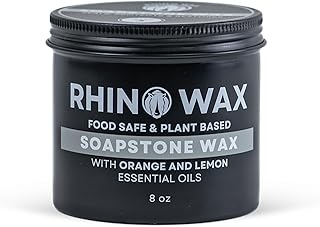 Soapstone Wax 8oz - Condition, Seal, and Protect Natural Stone, Slate, Concrete Countertops and Surfaces - Natural Coconut Blend of Oils and Waxes (NO Mineral Oil) - Food Safe - Made in USA