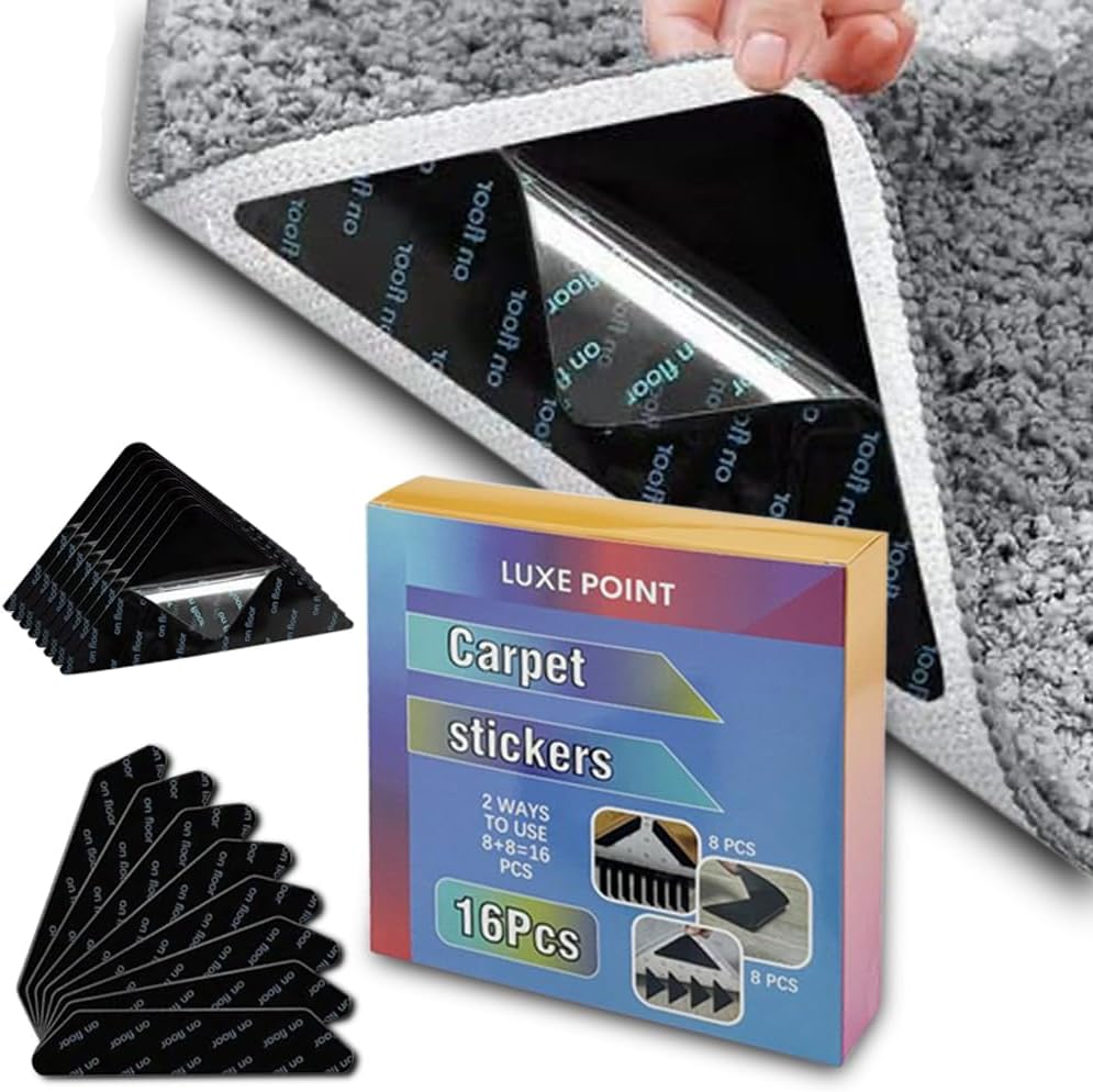 LUXE POINT, Rug Pad Gripper (16 Pcs) That Keeps Rugs Firmly
