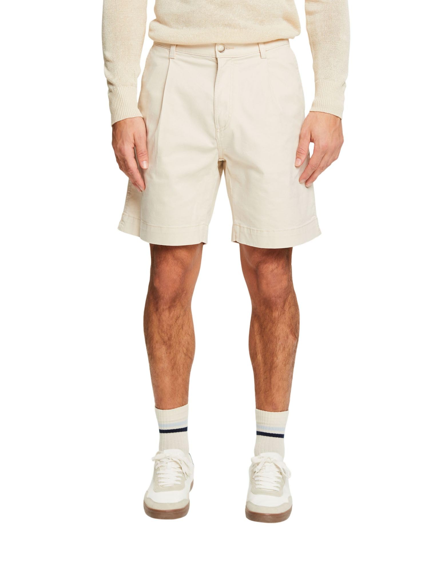 Shorts de Sport Homme en Coton Beige - ESPRIT