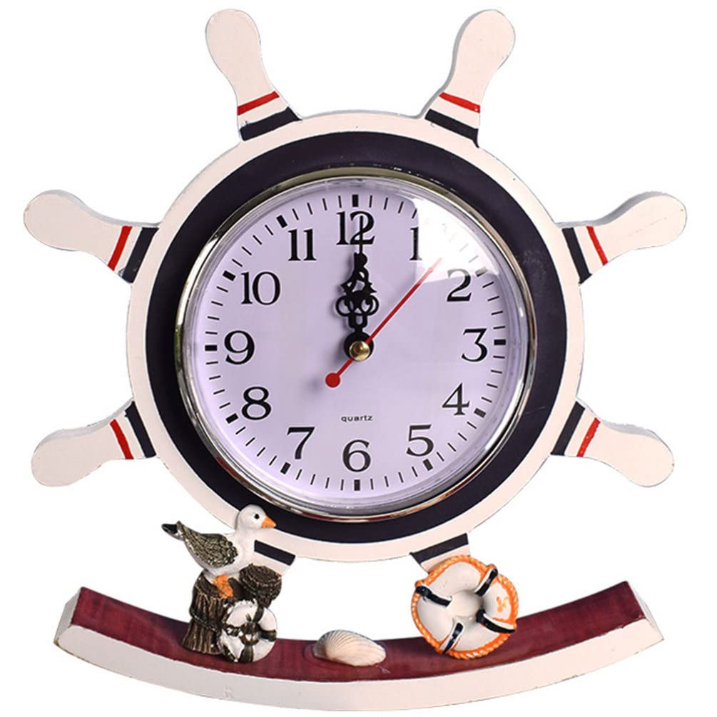 Thème de la plage horloge murale déco bois marine pour salon