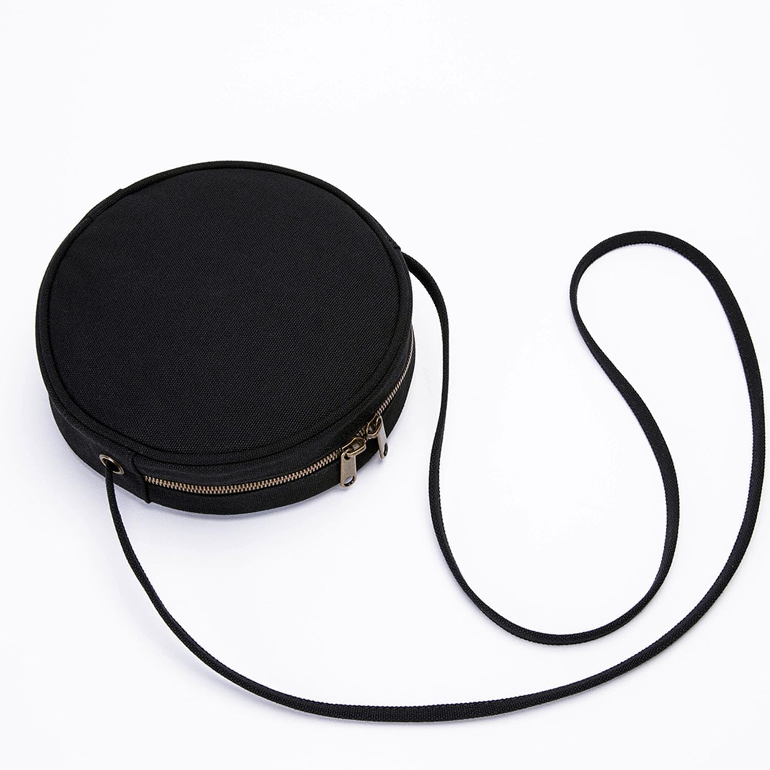 Circle Crossbody Bag for Women NYLON Circle Purse with Zipper Adjustable Knot Shoulder Straps - Image 8