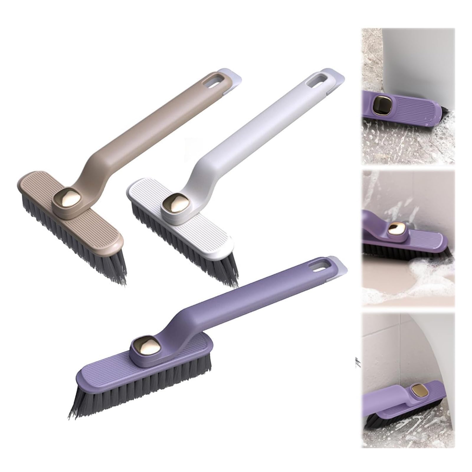Brosse de nettoyage avec crochet à clip pour récurer sans effort