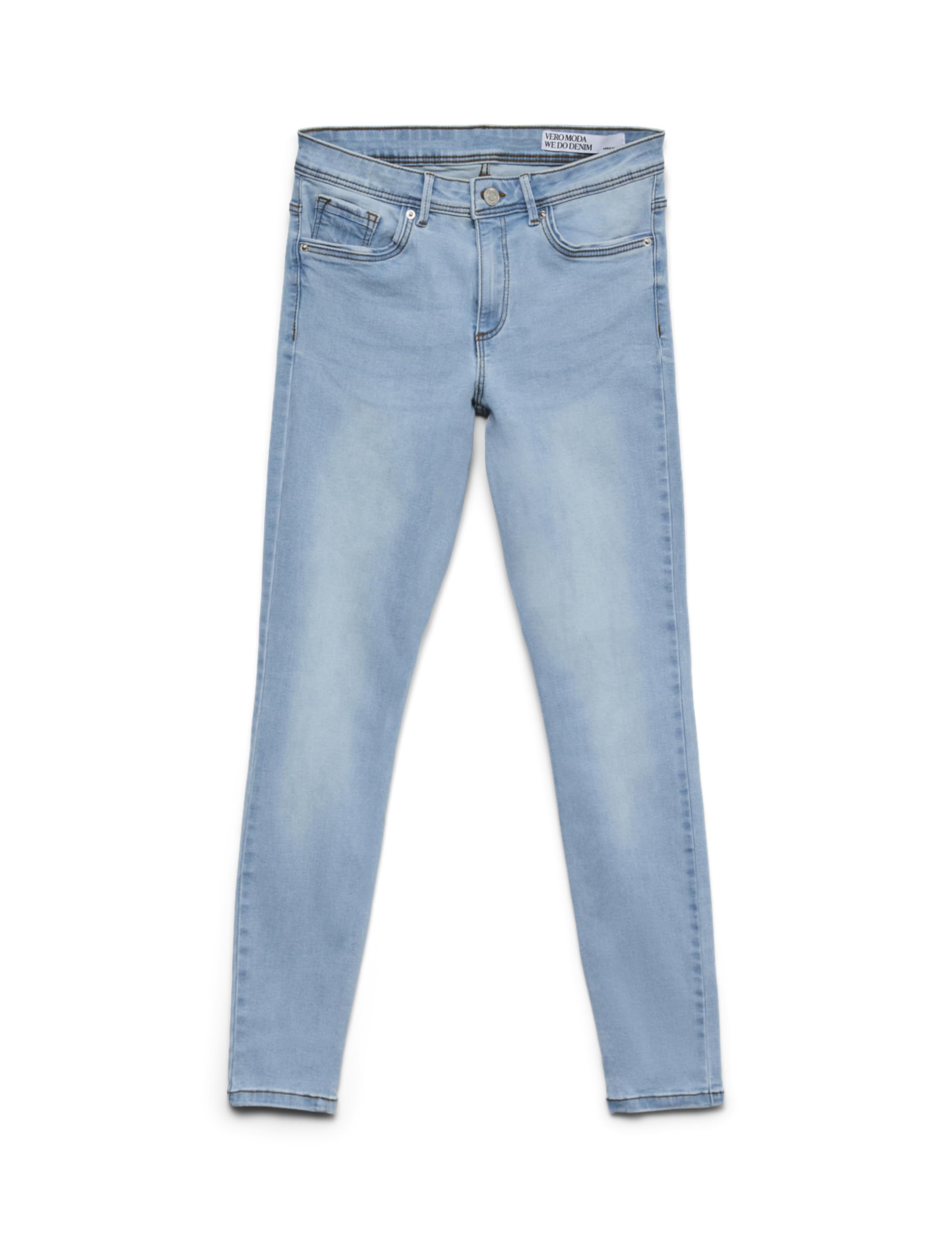 VERO MODA Damen VMTANYA MR S Piping VI352 NOOS Jeans, Blau (Hellblau), M/30