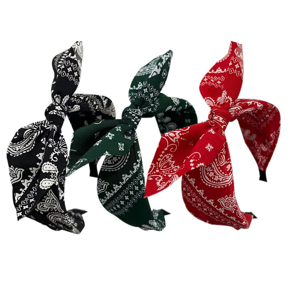 Wide Headbands for Women Fabric Hair Band,Elastic Headbands Knot Hairbands Hair Accessories for Daily Wearing Dating, Sports (3CASE4) - Image 2