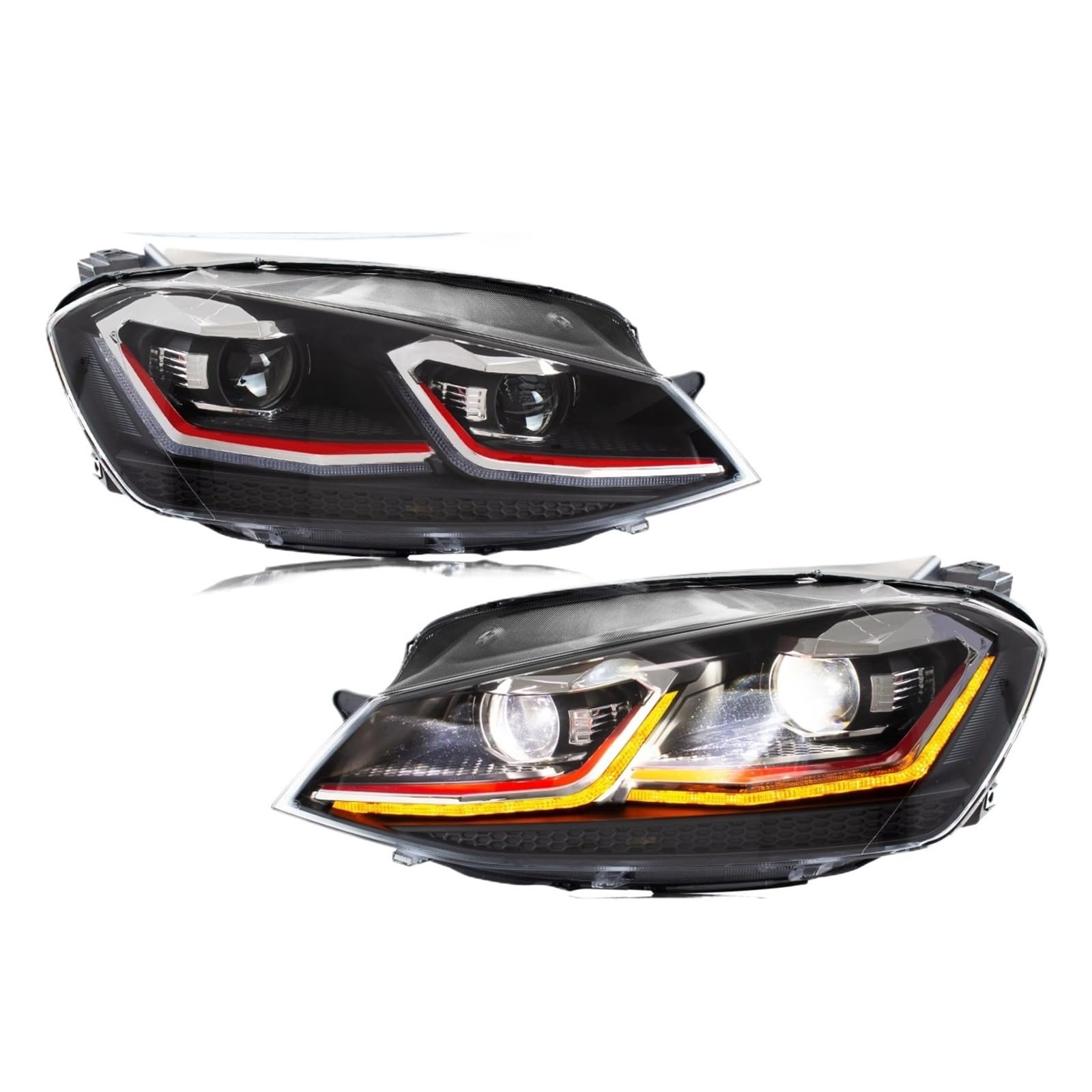 Faro Anteriore Gruppo Fari A LED Sequenziale Segnale Girata Anteriore Lampade Montaggio Per VW Per Golf 7 Per MK7 VII 2013 2014 2015 2016 2017 Set Di Fari