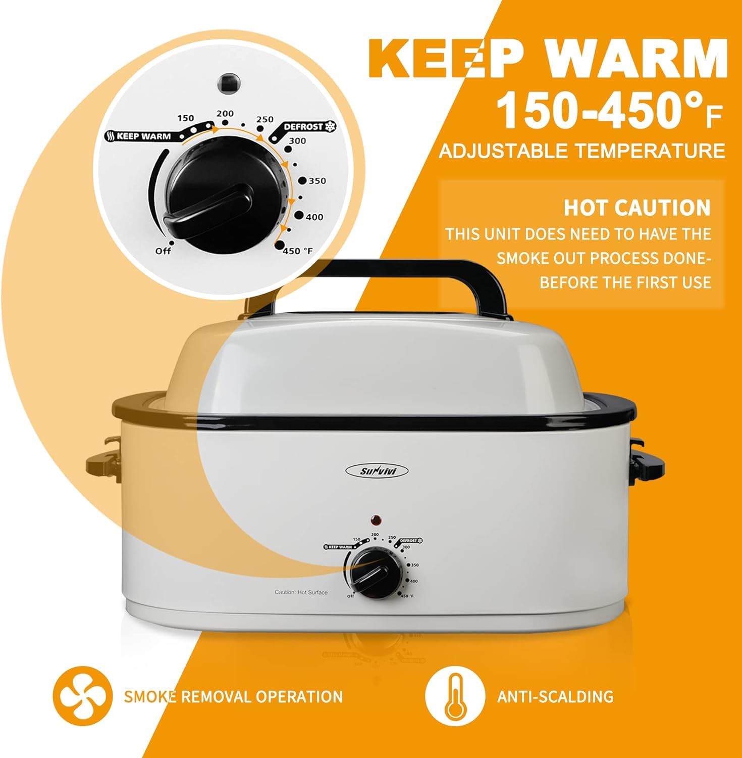 Roaster Oven, 26 Quart Electric Roaster Oven