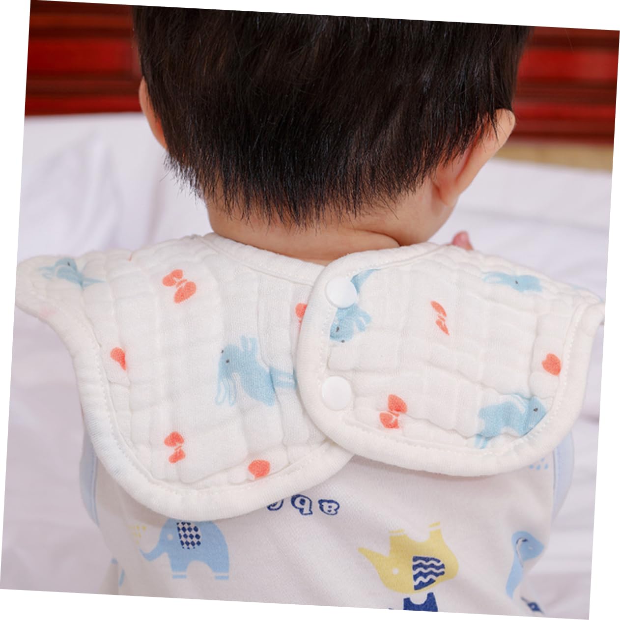 ibasenice 8 Stk Lätzchen dreieckstücher baby babylätzen Baby Halstücher baby kopftuch Speichel Handtuch Spucktuch für Kleinkinder Baumwollgaze sabbernder Mund rotieren Baumwolle Weiß