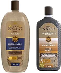 Kit Tio Nacho Shampoo Antiqueda Engrossador 950 mL + Tío Nacho Condicionador Antigrisalho 415ml