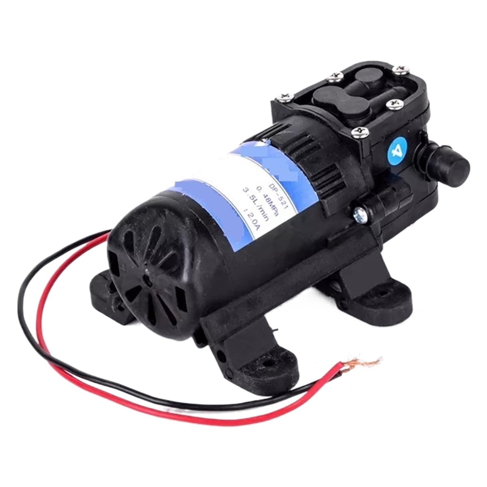 High Pressure Diaphragm Water Pump DP-521 12V 70PSI 3.5L/min Agricultural Electric Micro Spray Car Wash Smooth Operation Flow Steady Reliable(DC 12V Water Pump)