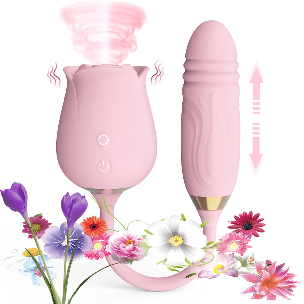 Juguetes Xeso para Mujer 2026 Flor Vibrante Rosa Con Lengua 10x Vibration & 360° Tonge Licking F9062 J-Pink
