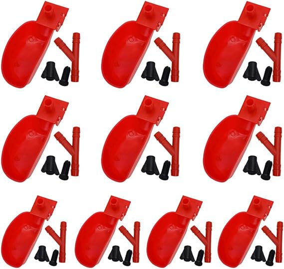 10set Quail Waterer Automatic Bird Water Cups for Cage Hang