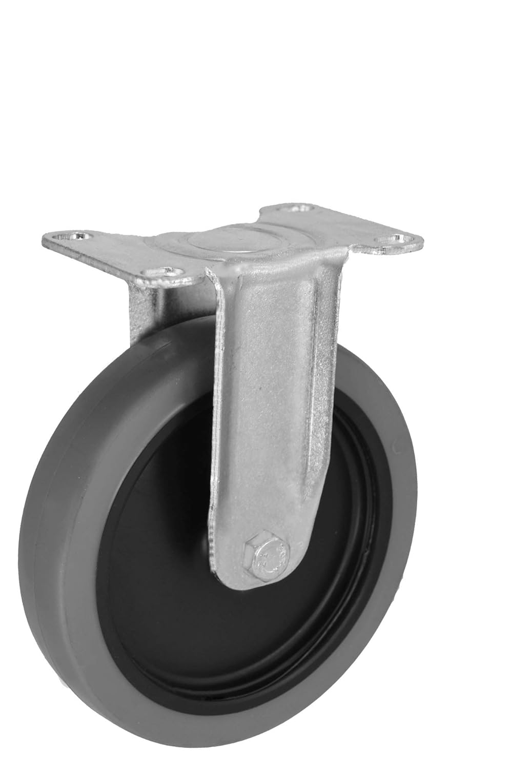 5 Caster Replacement for Rubbermaid Part 4501-L1: Rigid with Thermoplastic Rubber Wheel and 2-3/8x3-5/8 Mounting Plate