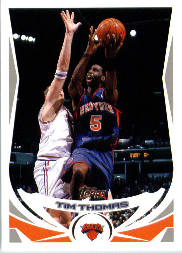 2004 05 Topps Basketball Card #53 Tim Thomas New York Knicks at