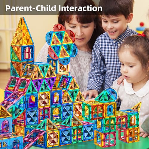 Temi YF-010 Magnetic Tiles,Building Blocks, Magnets Building Set, Learning And Education Toys Christmas Toy Gift For Ages 3 4 5 6 7 8+ Year Old Toddler Kids Boys And Girls thumb #1