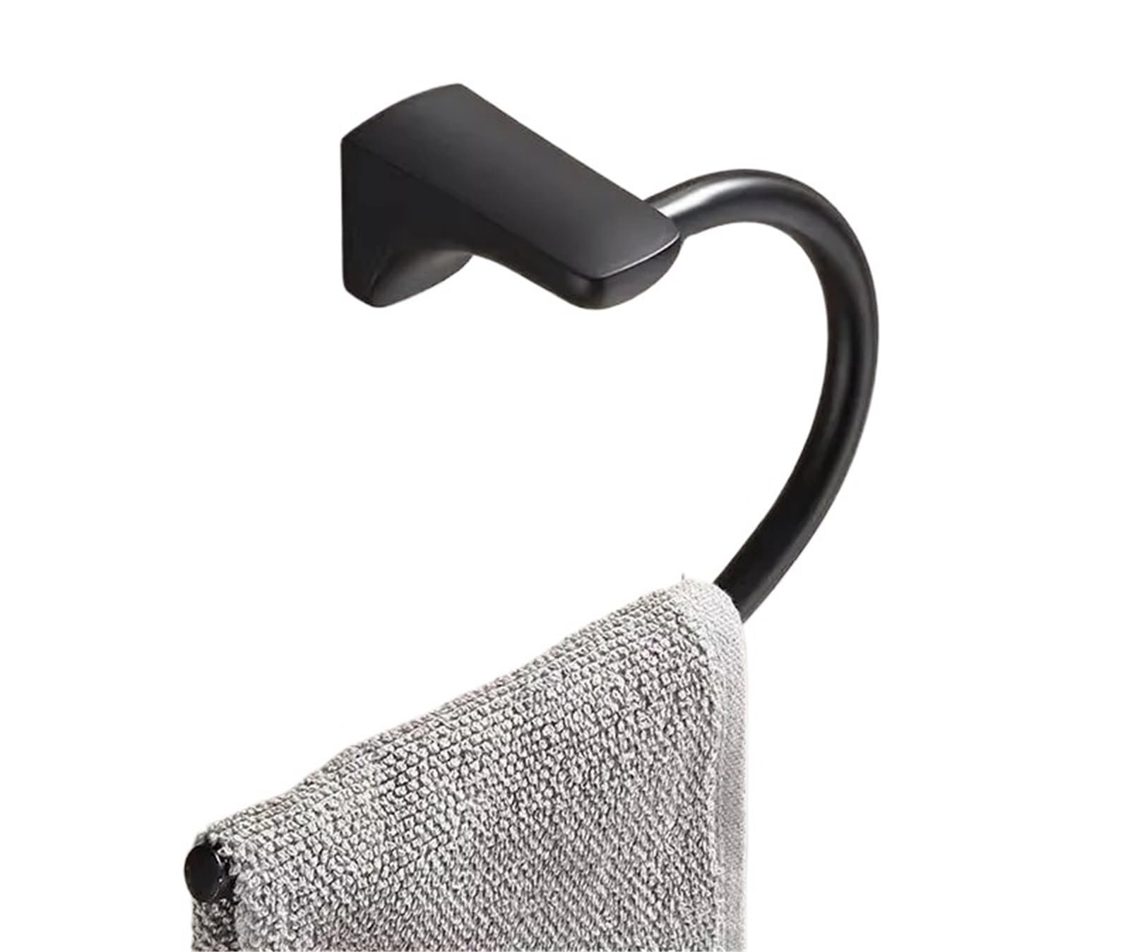 Bathroom towel rail Gold Towel Hanger Wall Mounted Black Rack Bathroom Brass Gray Bar Rail Chrome Holder(Black)