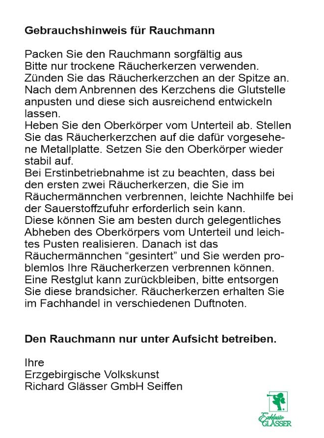 Räuchermann Richard Glässer Seiffen: Affumicatore A Forma Di Nano Con Funghi, 13 Cm, Prodotto In Germania