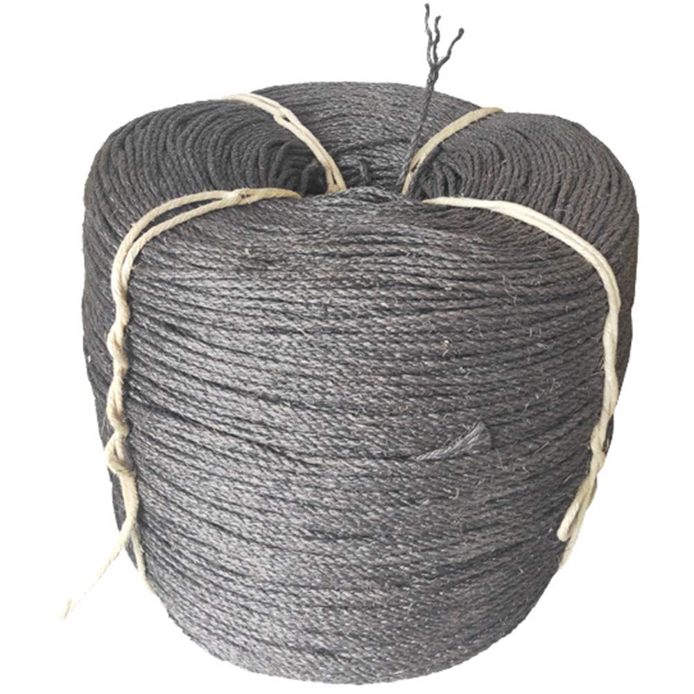 SimidunEUR 6mm Grey Natural Sisal Rope Twisted Braided Decking Garden Pets Cats Crafts for Craft Rope/Cat Scratching Rope/Garden Bundling,ø 6 mm,Length 10 M