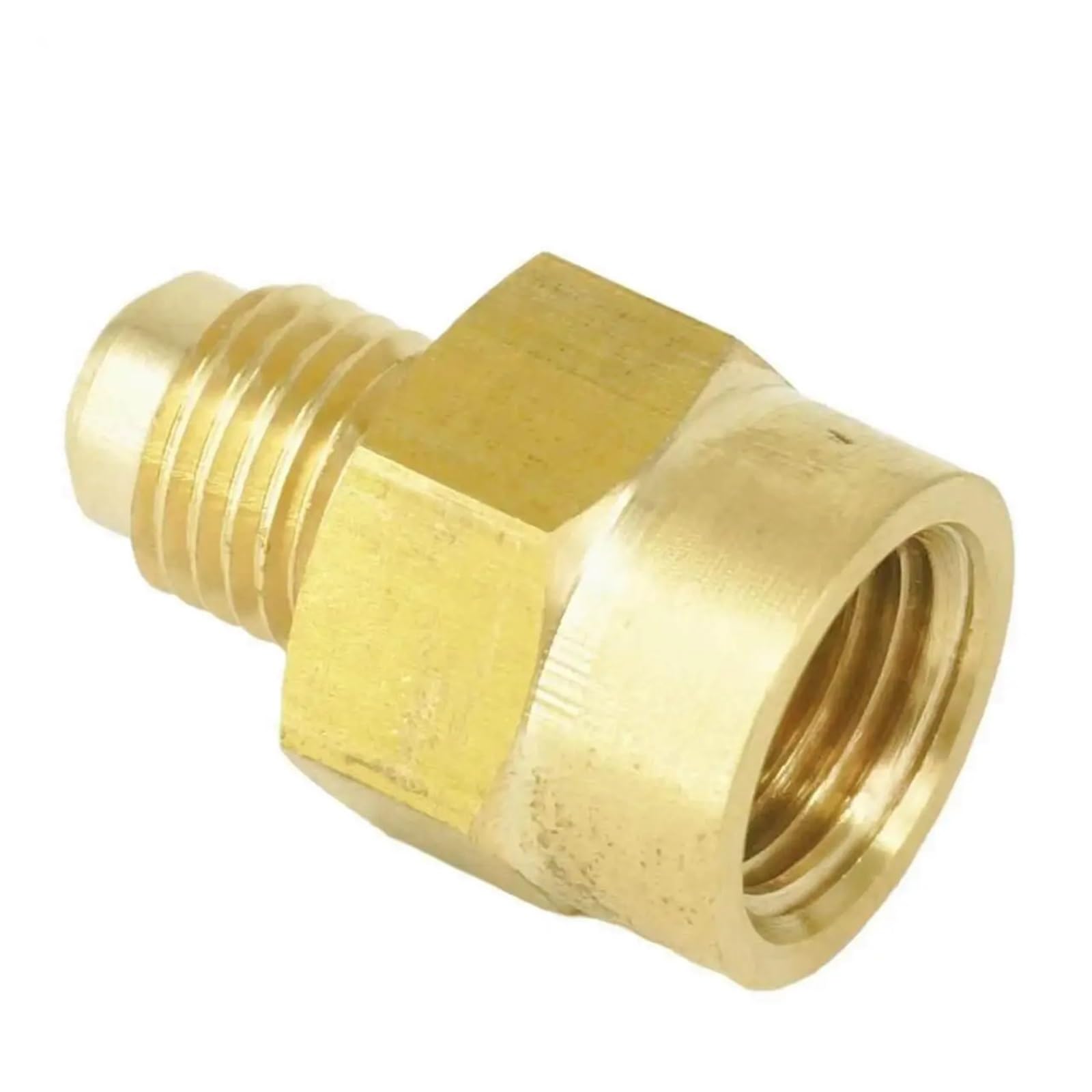 Smglrueat Men's One Color Sae 7/16"-20 Unf Fit Tube Od 1/4" - 1/4" Npt Fe Brass Sae 45 Degree Pipe Fitting Connectors 1000 Psi