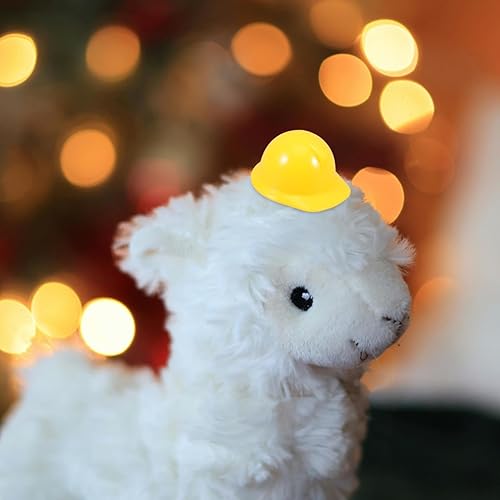 Miniatura 6 de Abaodam 10 unids Mini sombrero de construcción de plástico mini amarillo construcción fiesta Cap para fiesta accesorios muñeca Halloween Dress Up