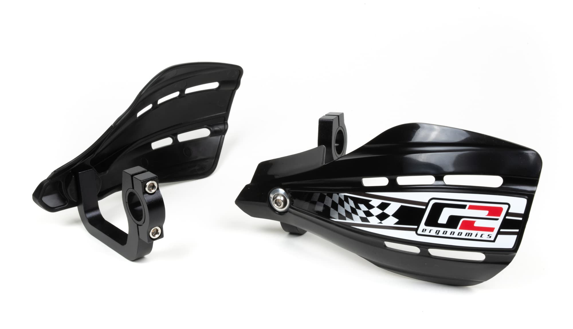 G2 Ergonomics Moto Handguards - Flag Style with Aluminum Mounts (Black)