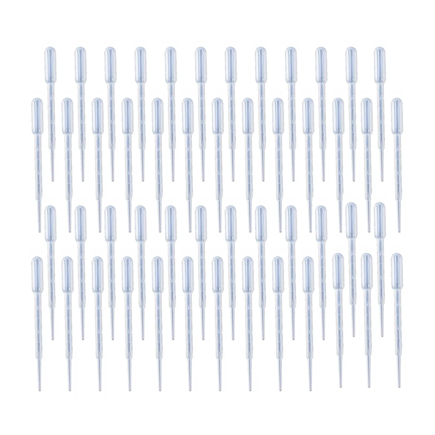 Bello Polypropylene Transparent Dropper 3 ml Pack of 50 pcs for school collage chemistry lab laboratory