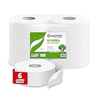 Lucart Professional, Confezione da 6 Rotoli Jumbo di Carta Igienica Ecologica